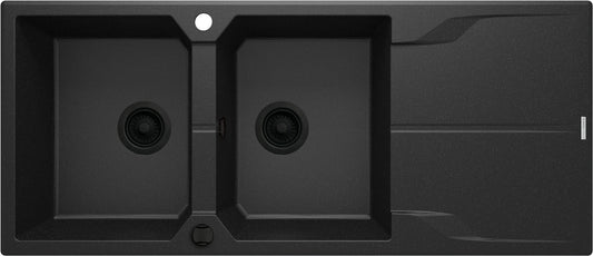 DEANTE Andante Granitspülbecken mit Abtropffläche - 2 Becken // Graphit Metallic // ZQN-G213 erhältlich bei Twoda Shop