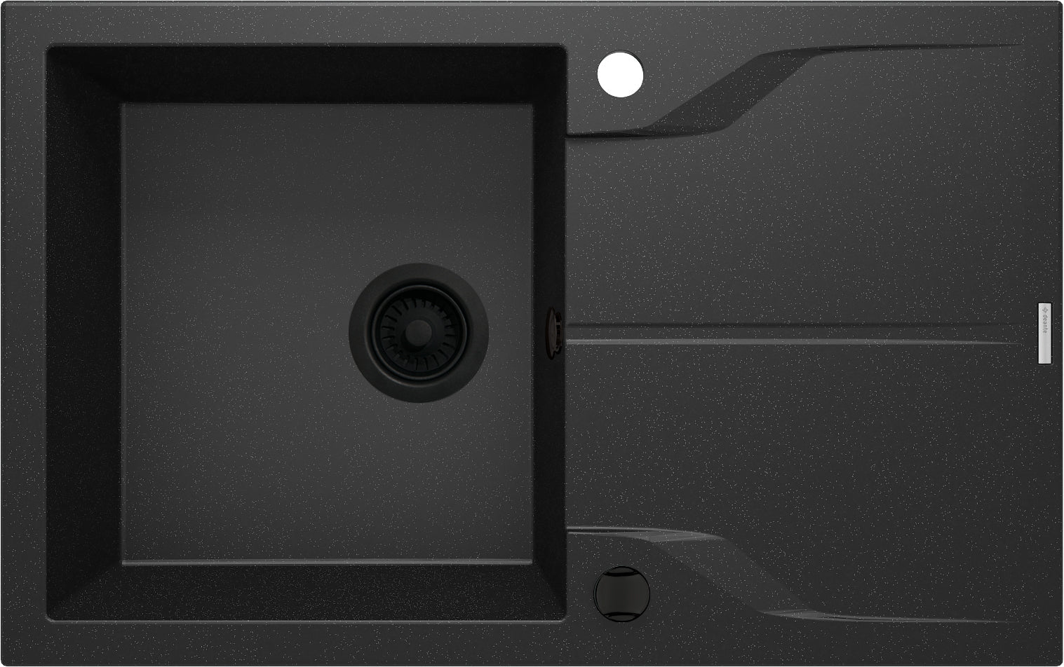 DEANTE Andante Granitspülbecken mit Abtropffläche // Graphit Metallic // ZQN - G113 erhältlich bei Twoda Shop