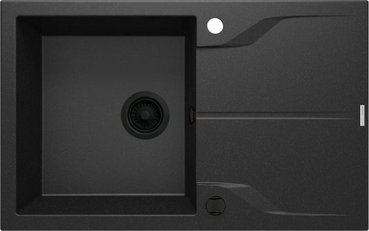 DEANTE Andante Granitspülbecken mit Abtropffläche // Graphit Metallic // ZQN - G113 erhältlich bei Twoda Shop