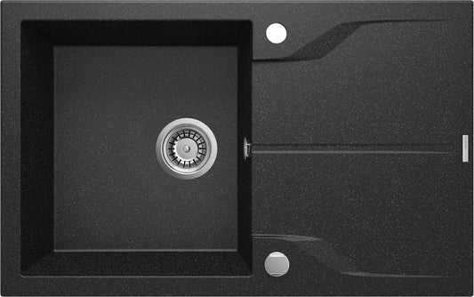DEANTE Andante Granitspülbecken mit Abtropffläche // Graphit // ZQN - 2113 erhältlich bei Twoda Shop