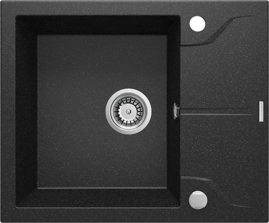 DEANTE Andante Granitspülbecken mit Abtropffläche // Graphit // ZQN - 211A erhältlich bei Twoda Shop