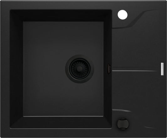 DEANTE Andante Granitspülbecken mit Abtropffläche // Nero // ZQN - N11A erhältlich bei Twoda Shop