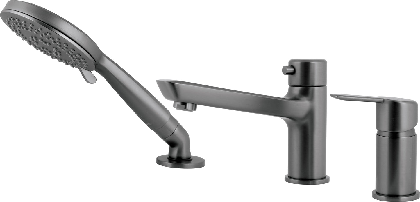 DEANTE Arnika 3 - Loch - Wannenarmatur mit Brausegarnitur // Titan // BQA - D13M erhältlich bei Twoda Shop