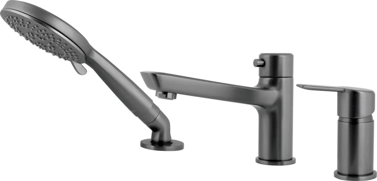 DEANTE Arnika 3 - Loch - Wannenarmatur mit Brausegarnitur // Titanium // BQA - D13M erhältlich bei Twoda Shop