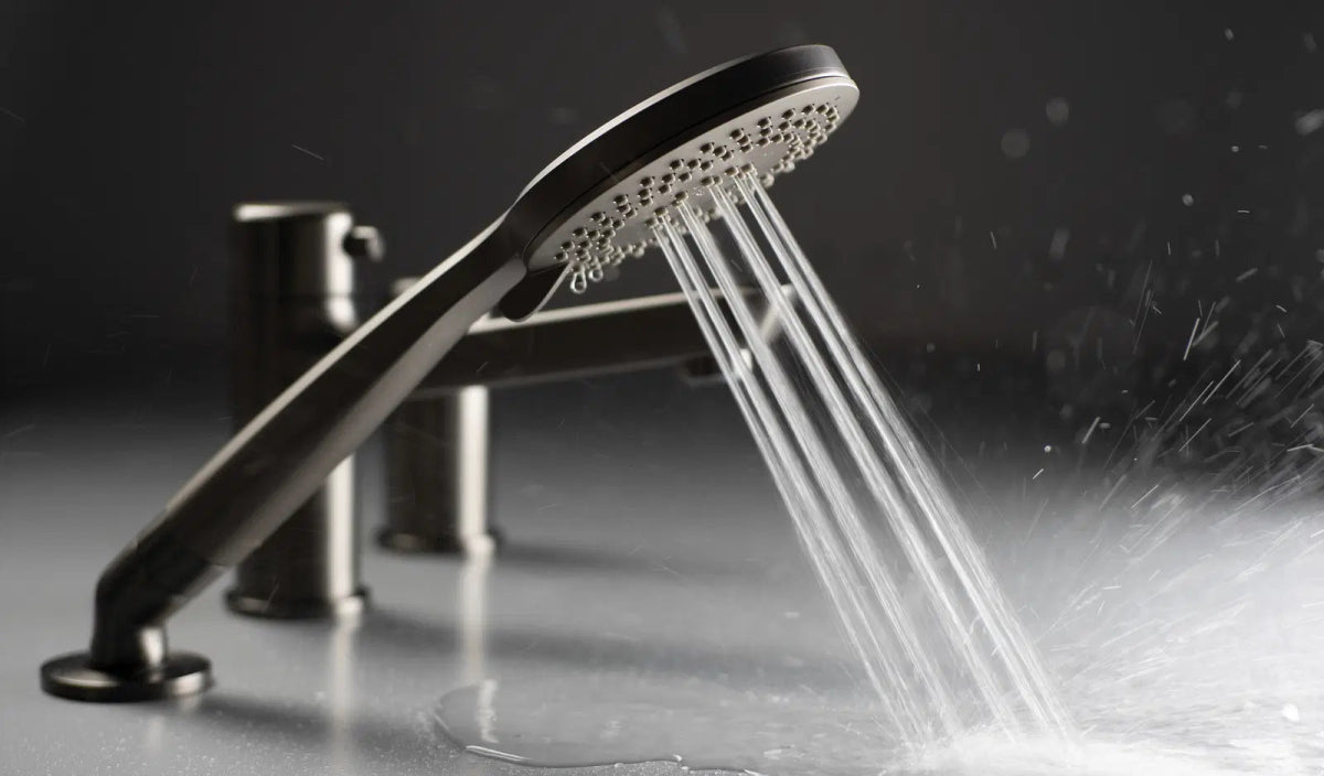 DEANTE Arnika 3 - Loch - Wannenarmatur mit Brausegarnitur // Titanium // BQA - D13M erhältlich bei Twoda Shop