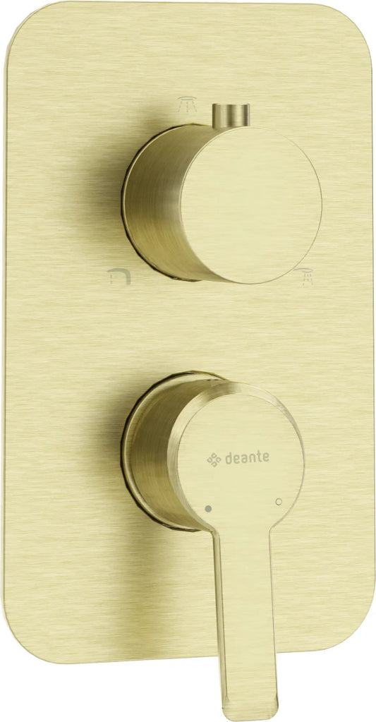 DEANTE Arnika Bedienmodul für Unterputz - Box // gebürstetes Gold // BXY - RQAM erhältlich bei Twoda Shop