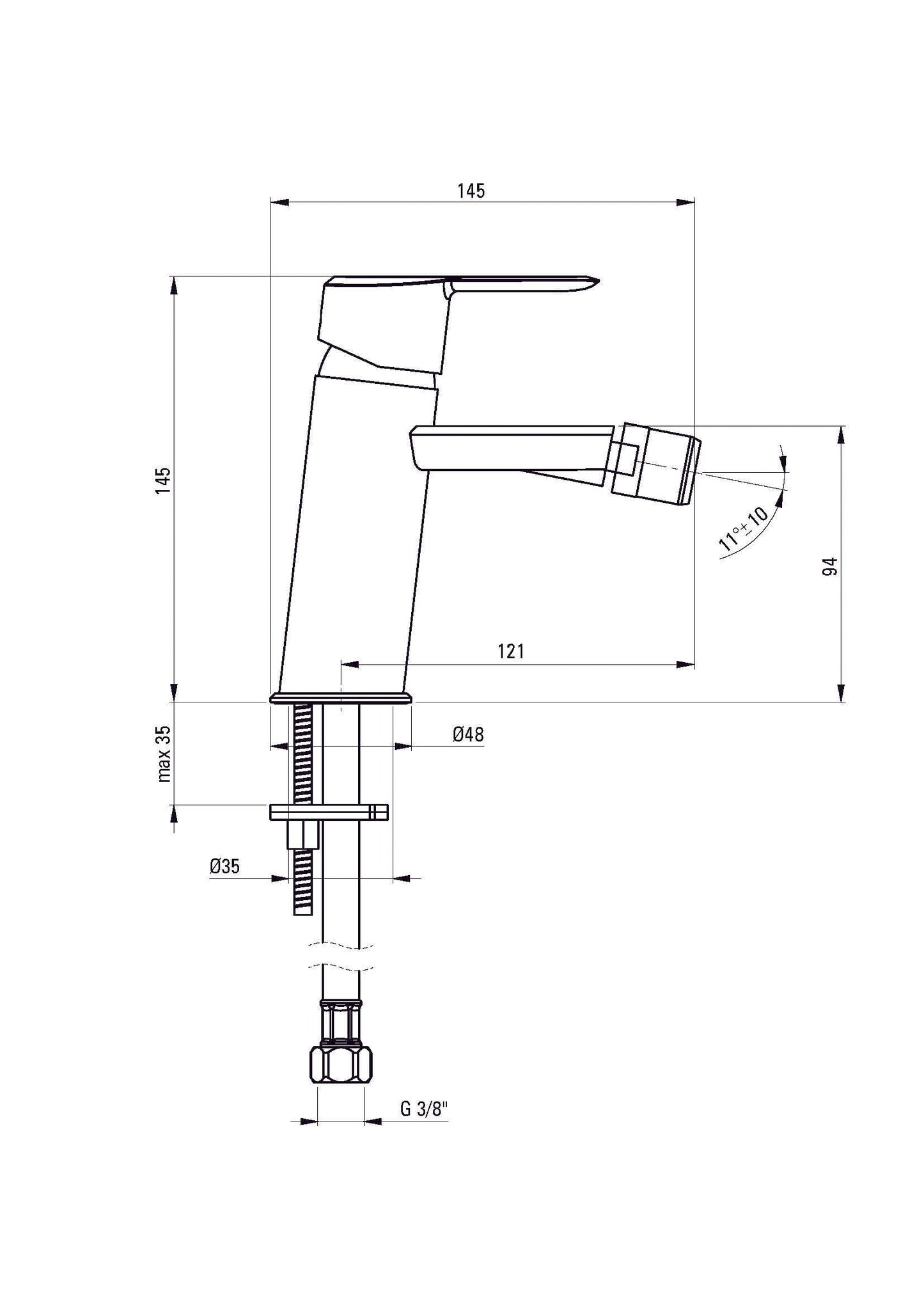 DEANTE Arnika Bidet - Armatur // Gold // BQA - Z30M erhältlich bei Twoda Shop