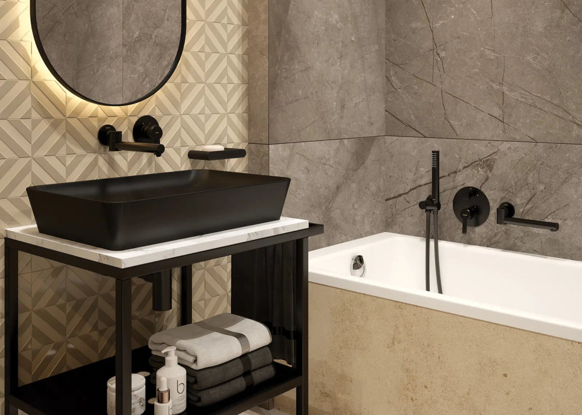 DEANTE Arnika Duscharmatur für Unterputzmontage // Nero // BQA - N44L erhältlich bei Twoda Shop