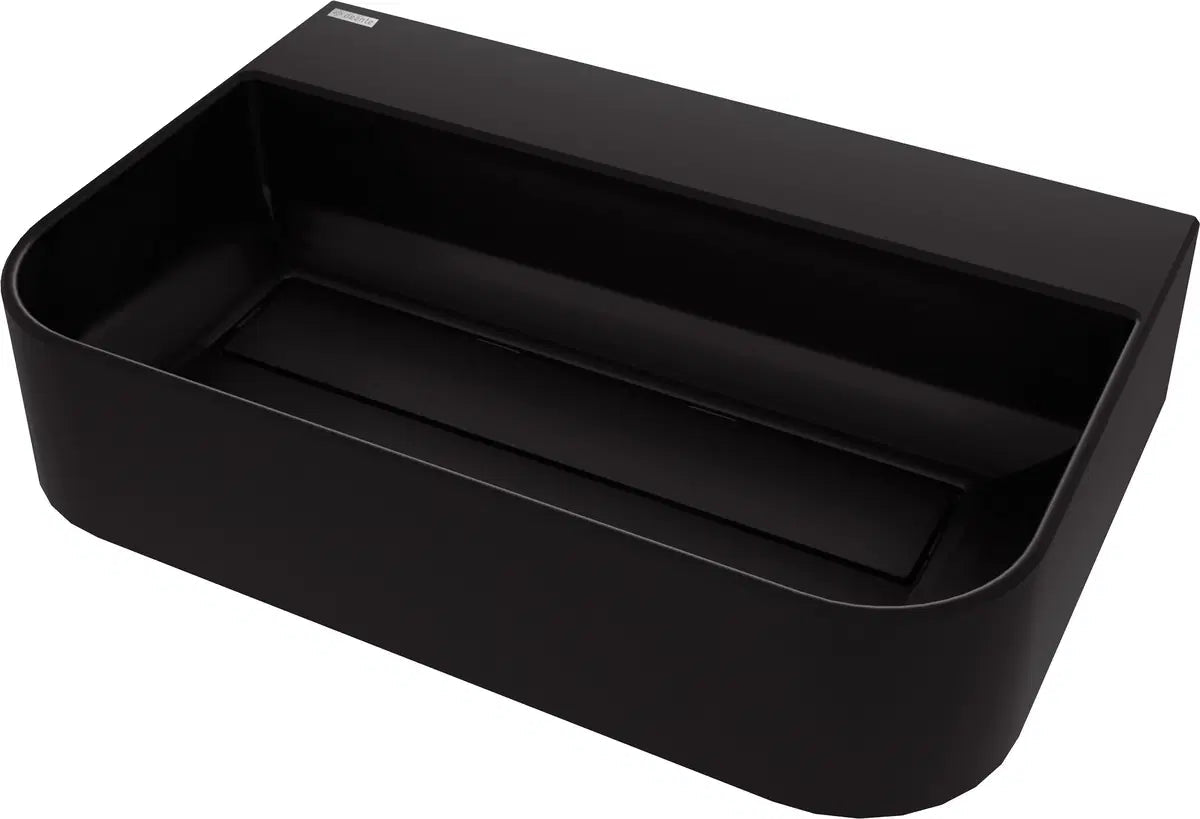 DEANTE Arnika Granit Aufsatzwaschbecken mit Armaturenbank // Nero // CQA - NU6S erhältlich bei Twoda Shop