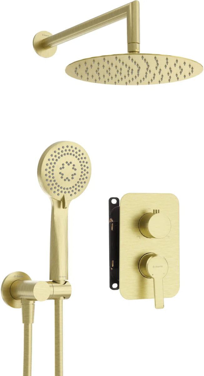 DEANTE Arnika Unterputz - Duschset mit Mischbox und Duschkopf // gebürstetes Gold // BXYZRQAM erhältlich bei Twoda Shop