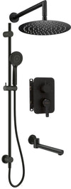 DEANTE Arnika Unterputz-Duschset mit Mischbox und Wannenauslauf // Nero // BXYWNQAM