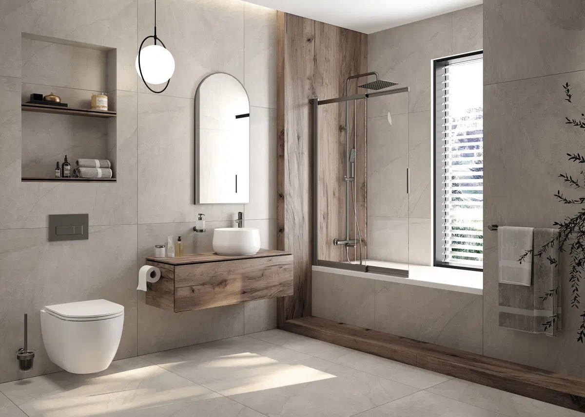 DEANTE Arnika Wandmontierter Seifenspender // Titanium // ADA - D421 erhältlich bei Twoda Shop