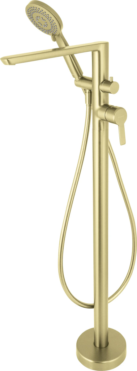 DEANTE Arnika Wannenarmatur Freistehend mit Brausegarnitur // gebürstetes Gold // BQA - R17M erhältlich bei Twoda Shop