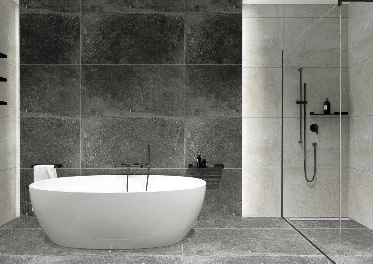 DEANTE Arnika Wannenarmatur mit Drehregler // Nero // BQA - N10M erhältlich bei Twoda Shop