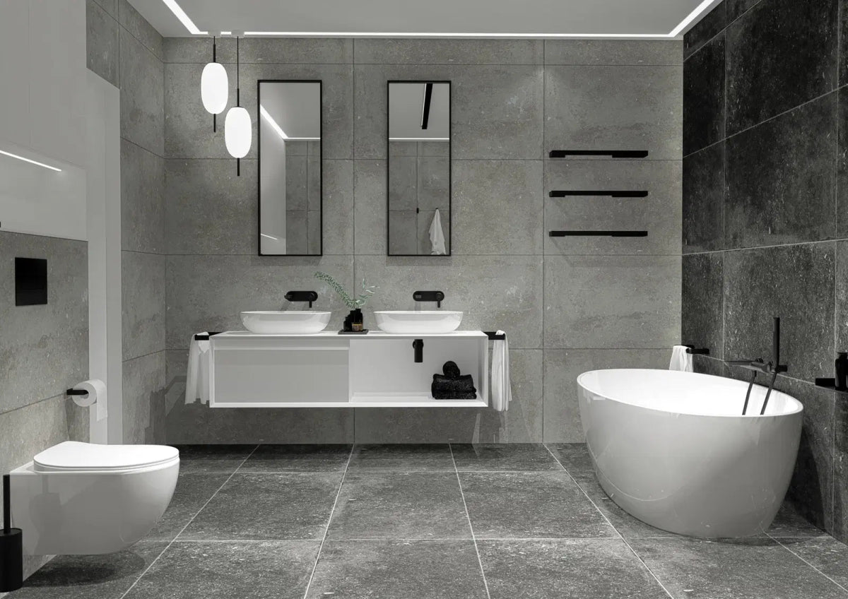 DEANTE Arnika Wannenarmatur mit Drehregler // Nero // BQA - N10M erhältlich bei Twoda Shop