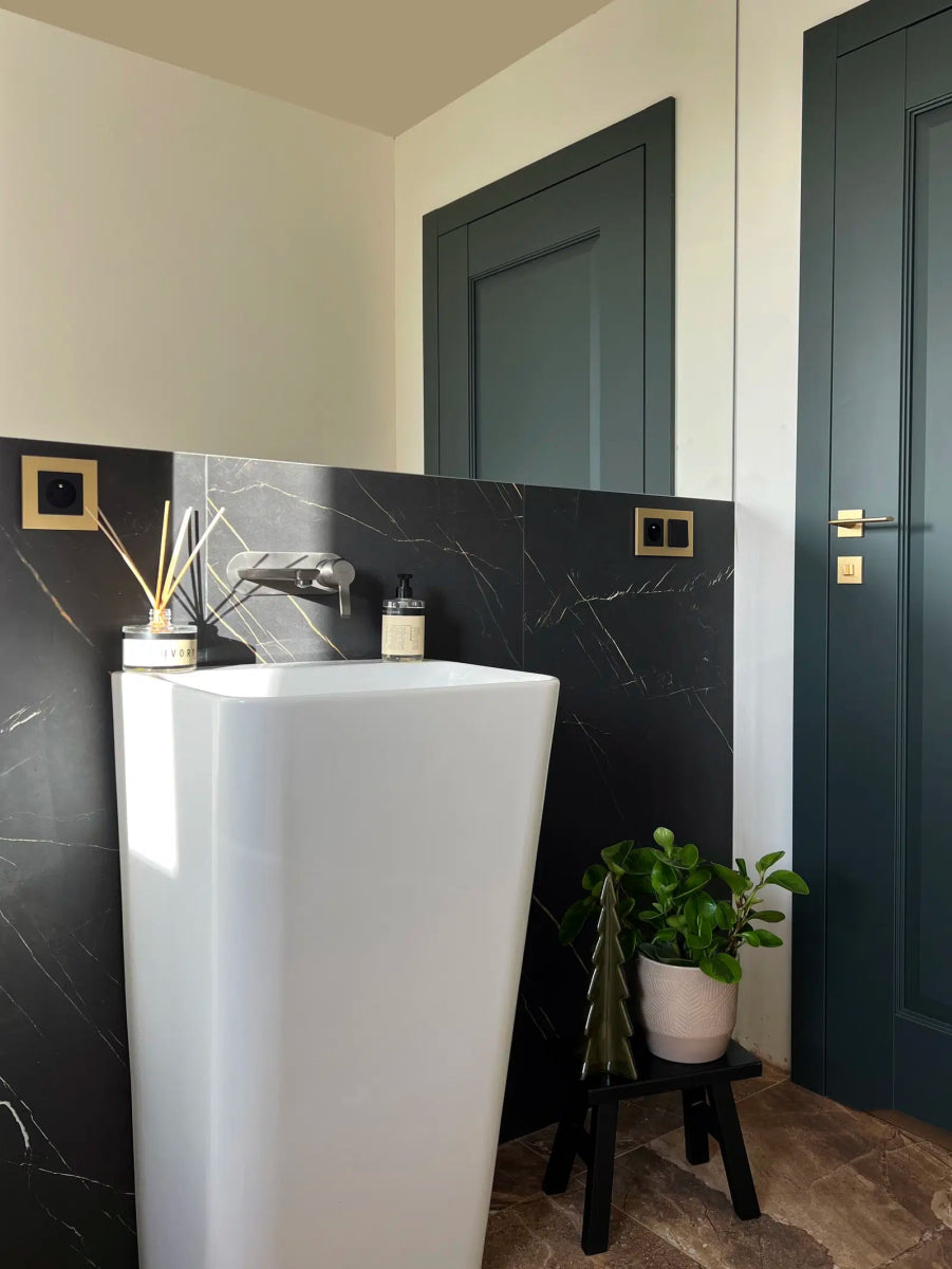 DEANTE Arnika Waschtischarmatur für Unterputzmontage // Titanium // BQA - D54L erhältlich bei Twoda Shop