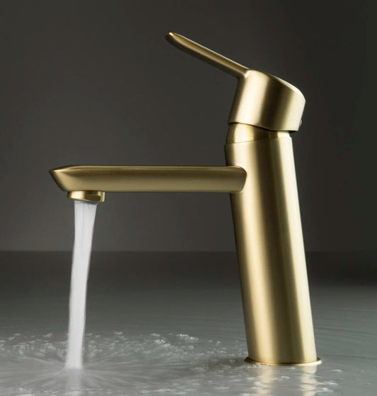 DEANTE Arnika Waschtischarmatur // gebürstetes Gold // BQA - R20M erhältlich bei Twoda Shop