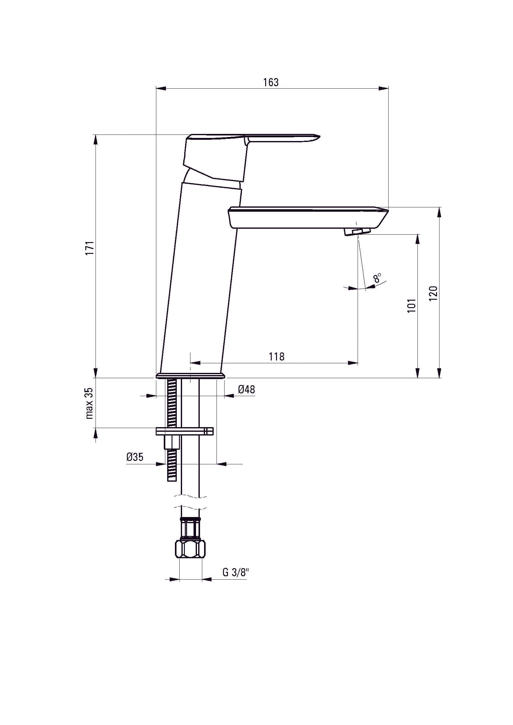 DEANTE Arnika Waschtischarmatur // Nero // BQA - N20M erhältlich bei Twoda Shop