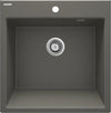 DEANTE Eridan Granit-Landhausspülbecken // Anthrazit Metallic // ZQE-T10K