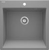 DEANTE Eridan Granit-Landhausspülbecken // Grau Metallic // ZQE-S10K