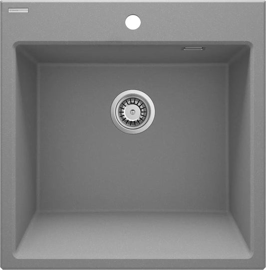 DEANTE Eridan Granit - Landhausspülbecken // Grau Metallic // ZQE - S10K erhältlich bei Twoda Shop