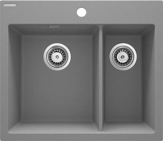 DEANTE Eridan Granitspülbecken - 1.5 - Becken // Grau Metallic // ZQE - S503 erhältlich bei Twoda Shop