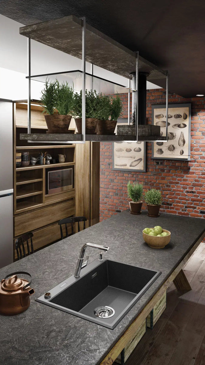 DEANTE Eridan Granitspülbecken // Graphit Metallic // ZQE - G103 erhältlich bei Twoda Shop