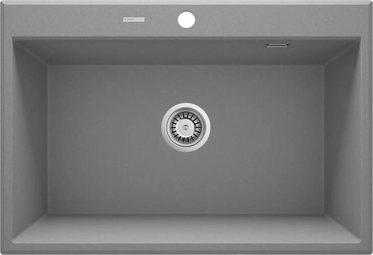 DEANTE Eridan Granitspülbecken // Grau Metallic // ZQE - S103 erhältlich bei Twoda Shop