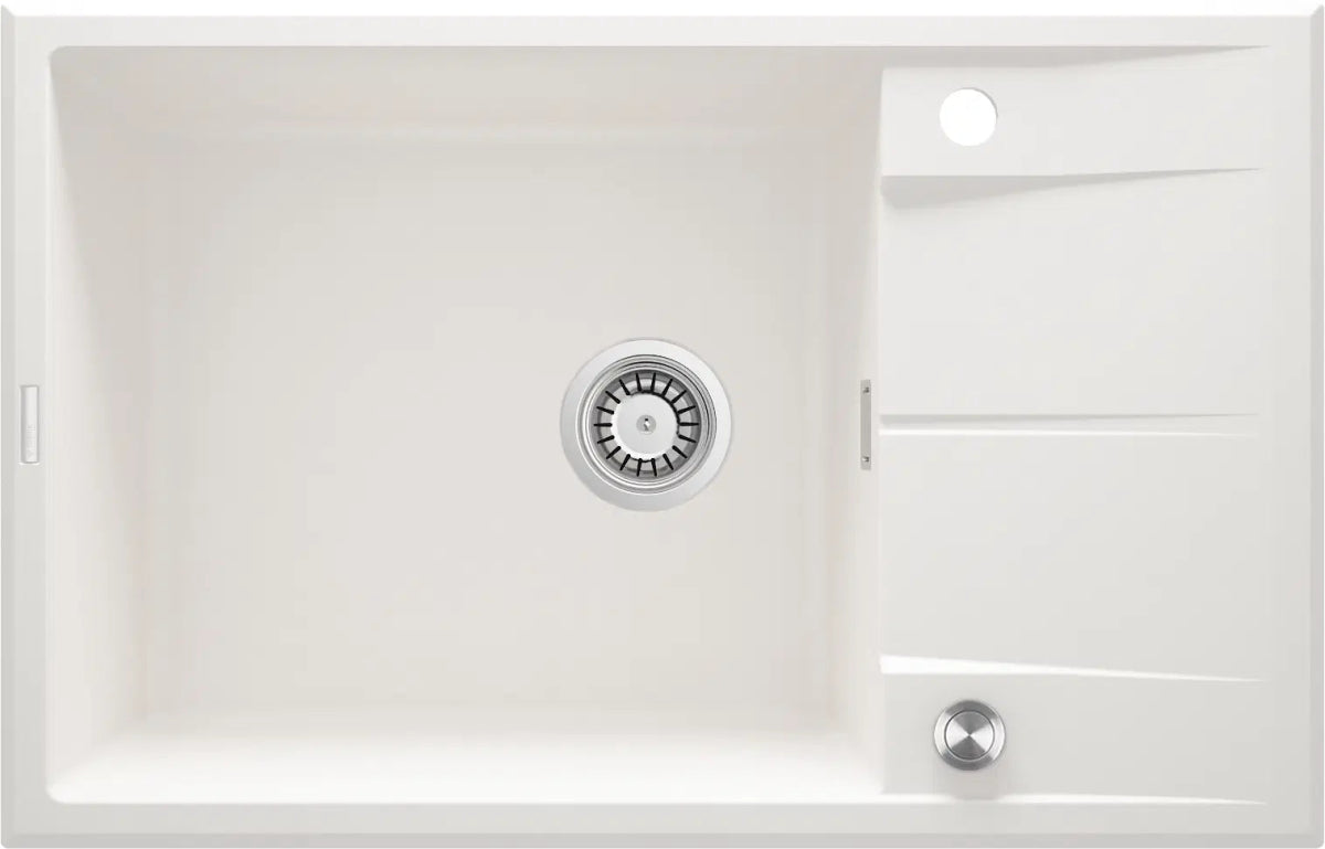 DEANTE Eridan Granitspülbecken mit Abtropffläche // Alabaster // ZQE - A11B erhältlich bei Twoda Shop