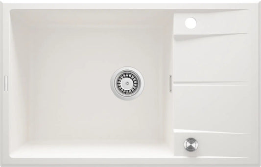 DEANTE Eridan Granitspülbecken mit Abtropffläche // Alabaster // ZQE - A11B erhältlich bei Twoda Shop