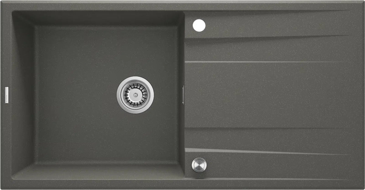DEANTE Eridan Granitspülbecken mit Abtropffläche // Anthrazit Metallic // ZQE - T713 erhältlich bei Twoda Shop