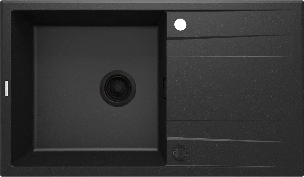 DEANTE Eridan Granitspülbecken mit Abtropffläche // Graphit Metallic // ZQE - G113 erhältlich bei Twoda Shop