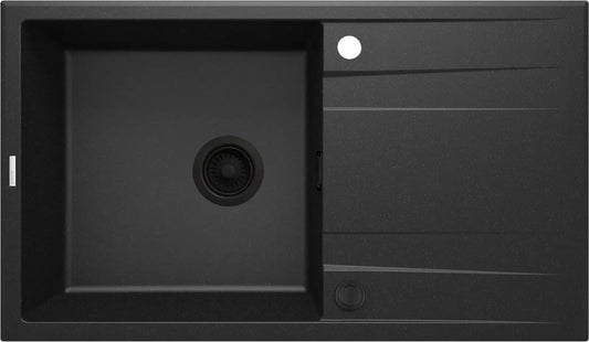 DEANTE Eridan Granitspülbecken mit Abtropffläche // Graphit Metallic // ZQE - G113 erhältlich bei Twoda Shop