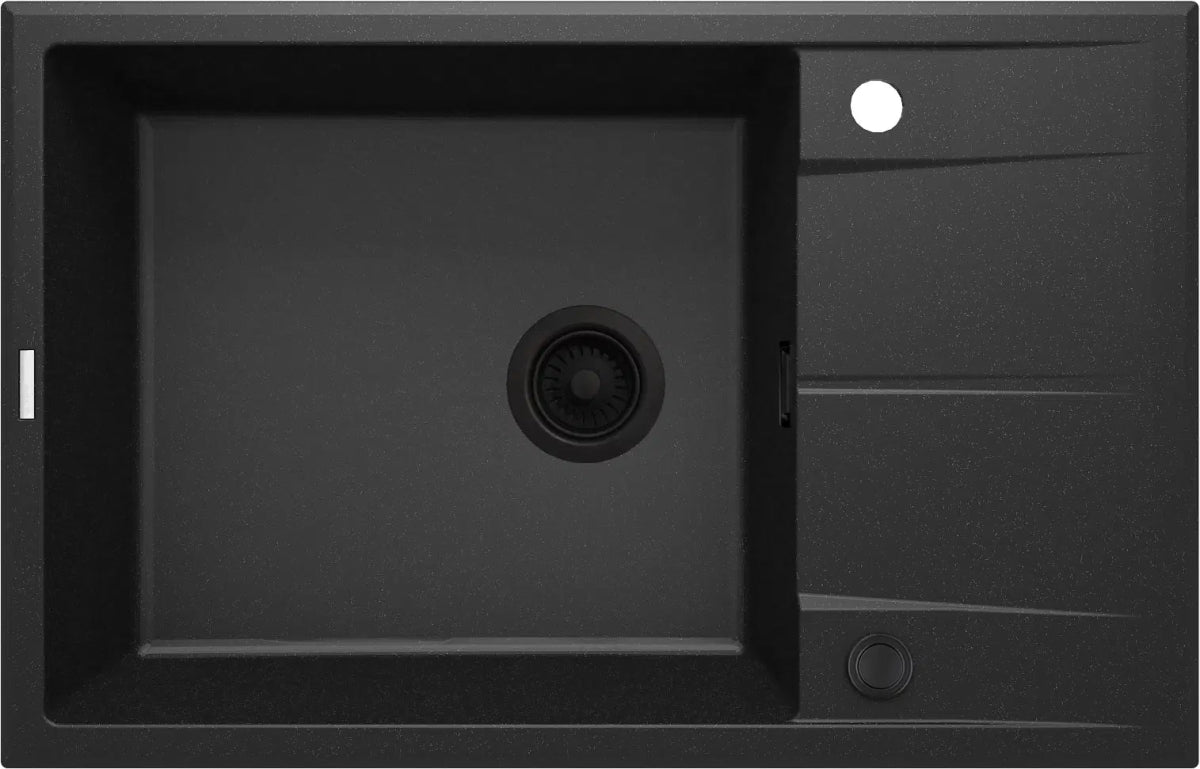 DEANTE Eridan Granitspülbecken mit Abtropffläche // Graphit Metallic // ZQE - G11B erhältlich bei Twoda Shop