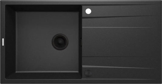 DEANTE Eridan Granitspülbecken mit Abtropffläche // Graphit Metallic // ZQE - G713 erhältlich bei Twoda Shop
