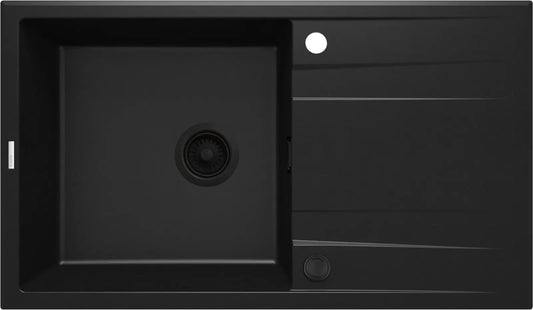 DEANTE Eridan Granitspülbecken mit Abtropffläche // Nero // ZQE - N113 erhältlich bei Twoda Shop
