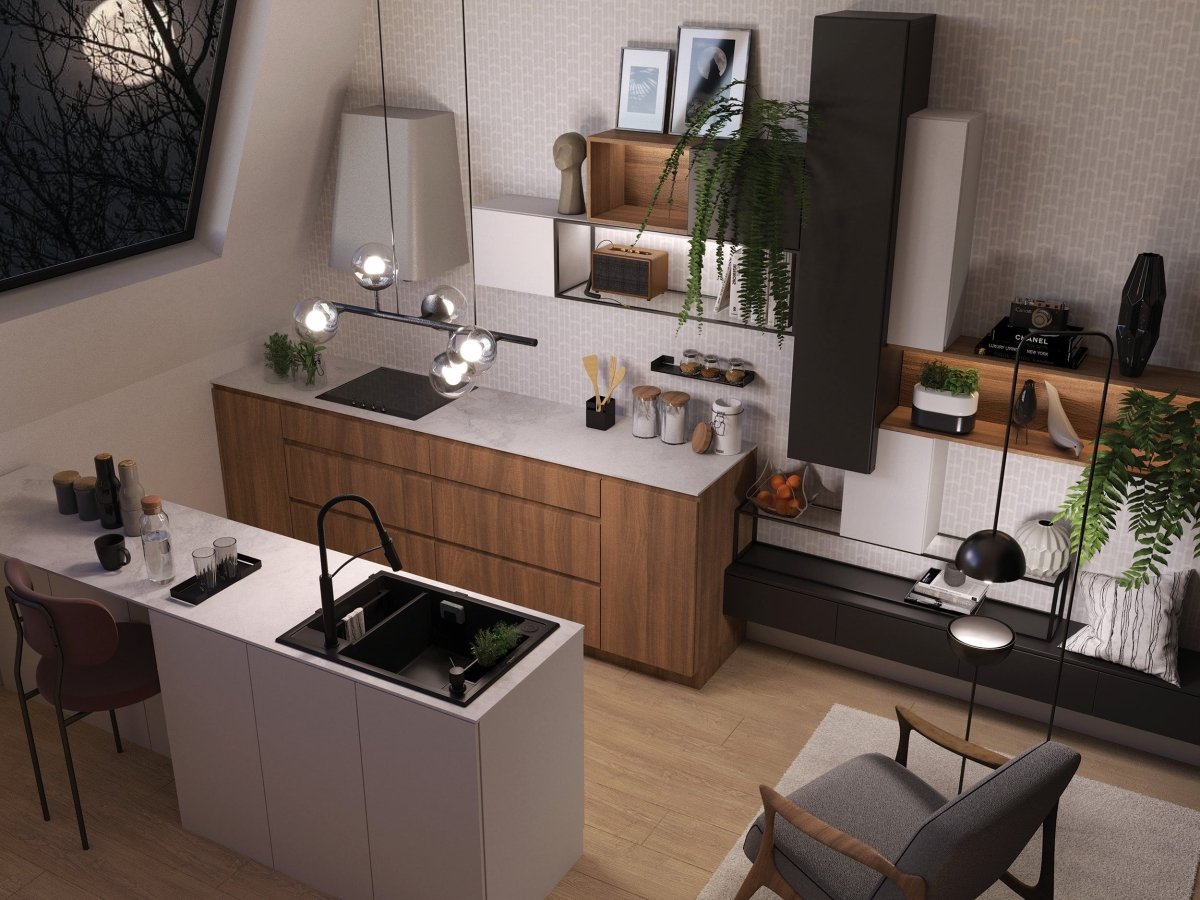 DEANTE Magnetic Granitspülbecken Magnetisch - 1.5 - Becken // Nero // ZRM - N103 erhältlich bei Twoda Shop