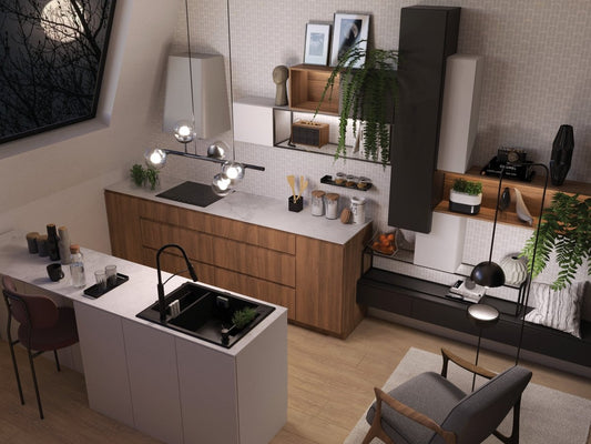 DEANTE Magnetic Granitspülbecken Magnetisch - 1.5 - Becken // Nero // ZRM - N103 erhältlich bei Twoda Shop