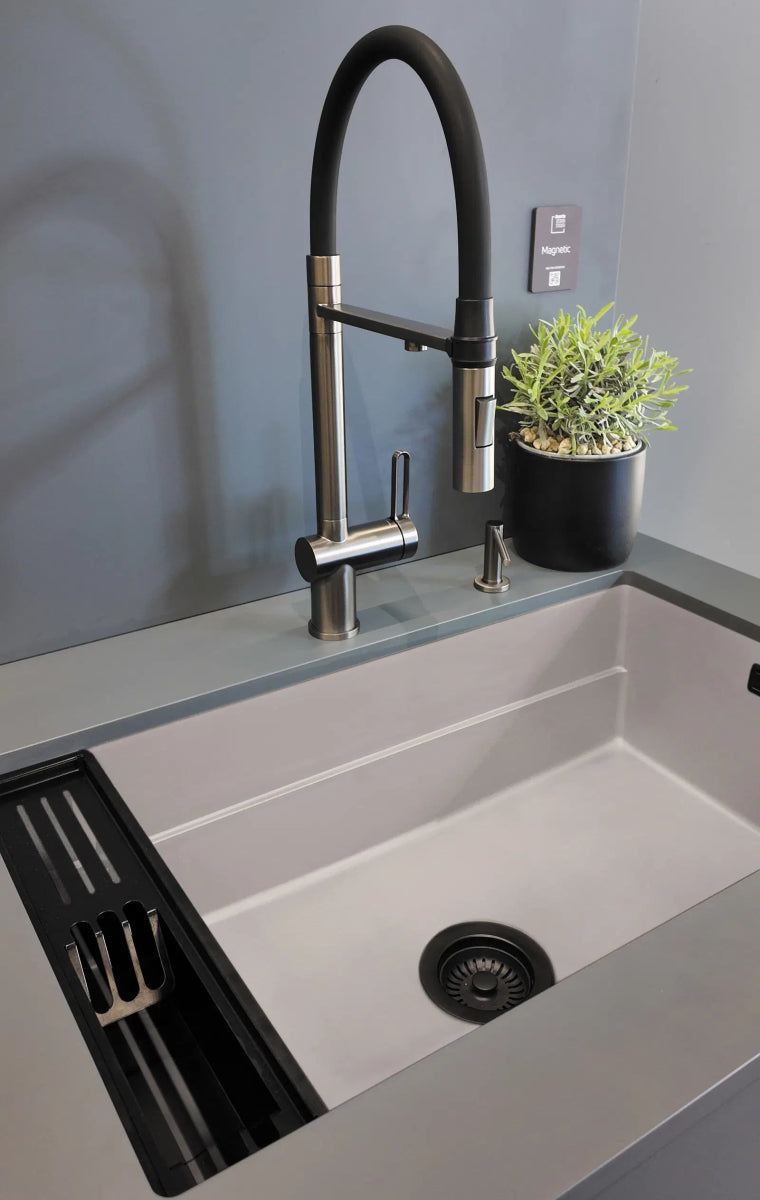 DEANTE Magnetic Granitspülbecken Magnetisch // Alabaster // ZRM - A10B erhältlich bei Twoda Shop