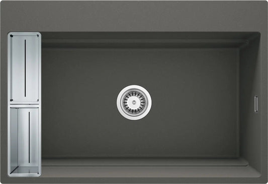 DEANTE Magnetic Granitspülbecken Magnetisch // Anthrazit Metallic // ZRM - T10B erhältlich bei Twoda Shop