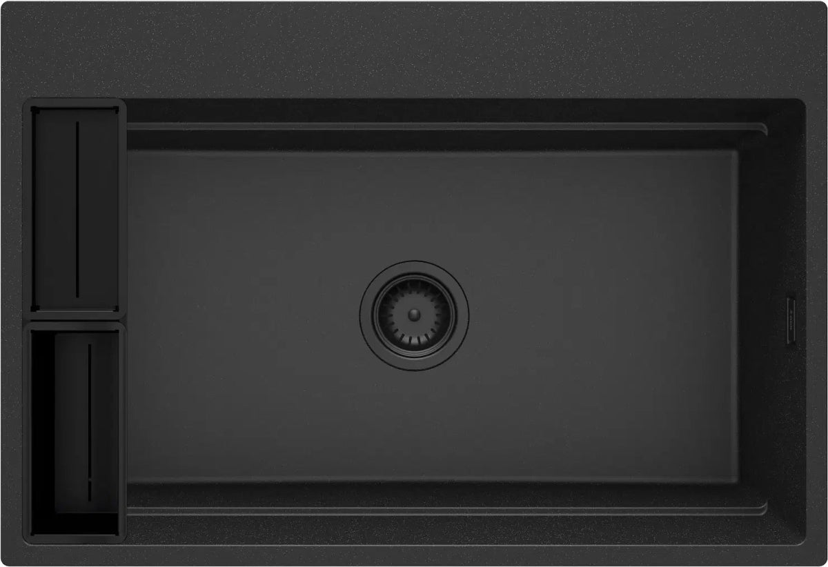 DEANTE Magnetic Granitspülbecken Magnetisch // Graphit Metallic // ZRM - G10B erhältlich bei Twoda Shop