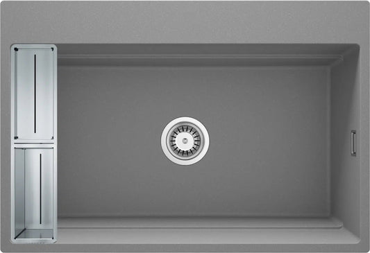 DEANTE Magnetic Granitspülbecken Magnetisch // Grau Metallic // ZRM - S10B erhältlich bei Twoda Shop