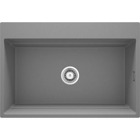 DEANTE Magnetic Granitspülbecken Magnetisch // Grau Metallic // ZRM - S10B erhältlich bei Twoda Shop