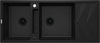 DEANTE Magnetic Granitspülbecken Magnetisch mit Abtropffläche - 2 Becken // Nero // ZRM-N213