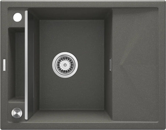 DEANTE Magnetic Granitspülbecken Magnetisch mit Abtropffläche // Anthrazit Metallic // ZRM - T11A erhältlich bei Twoda Shop