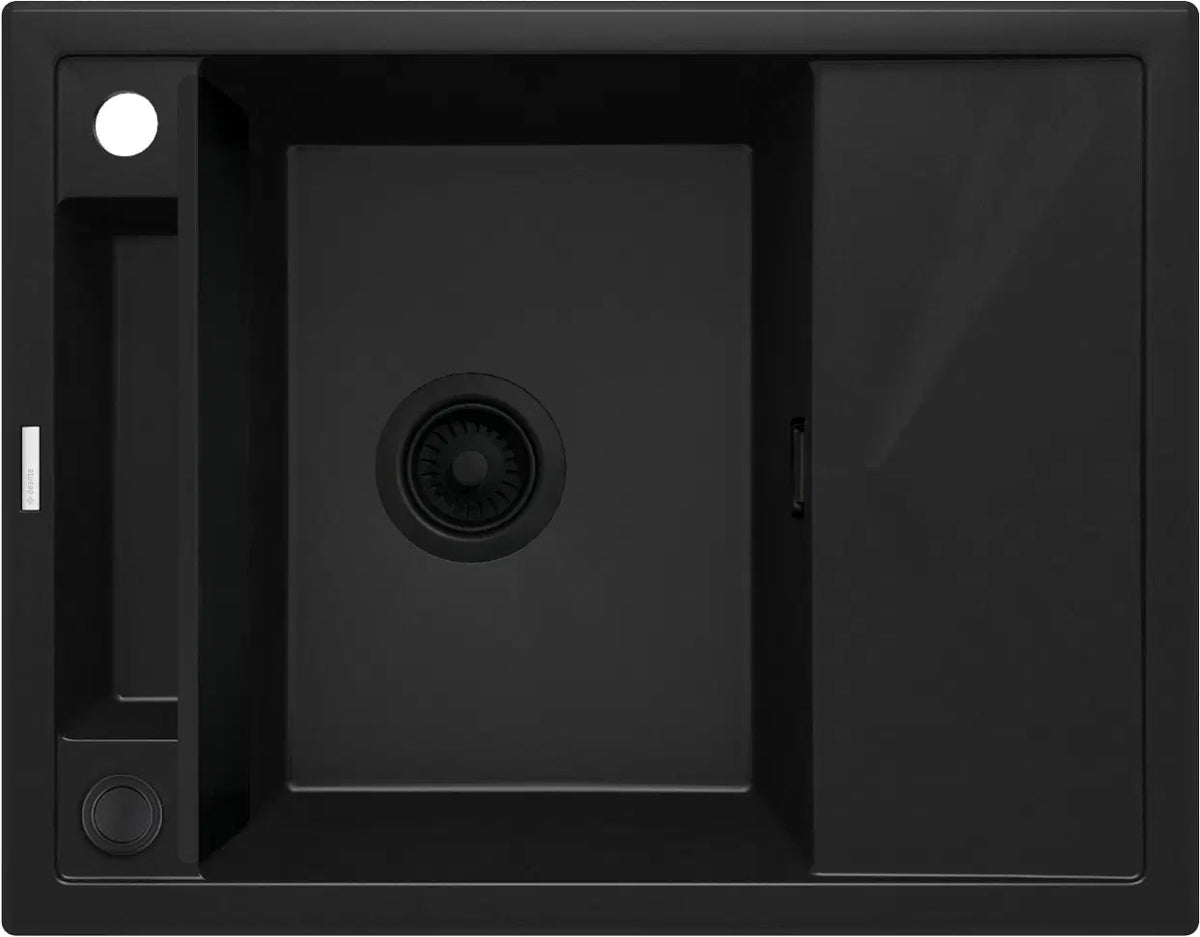 DEANTE Magnetic Granitspülbecken Magnetisch mit Abtropffläche // Nero // ZRM - N11A erhältlich bei Twoda Shop