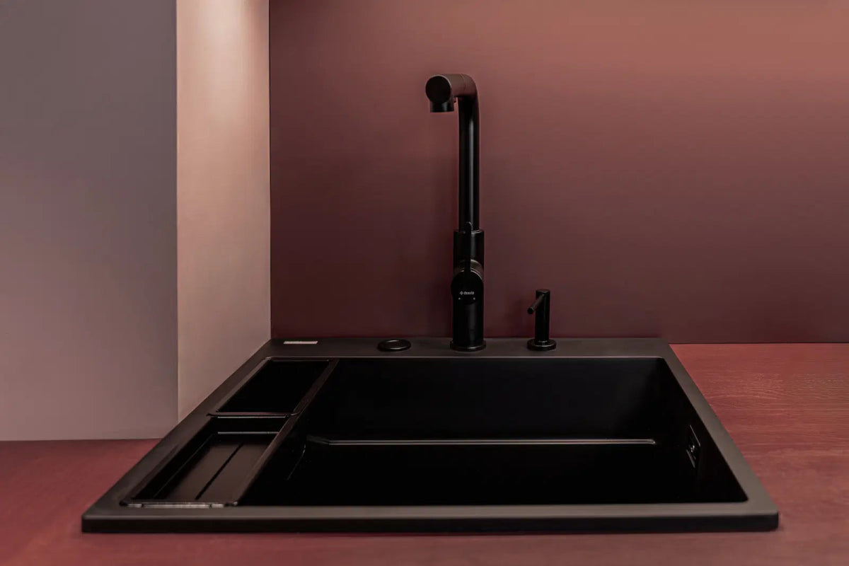 DEANTE Magnetic Granitspülbecken Magnetisch // Nero // ZRM - N10A erhältlich bei Twoda Shop