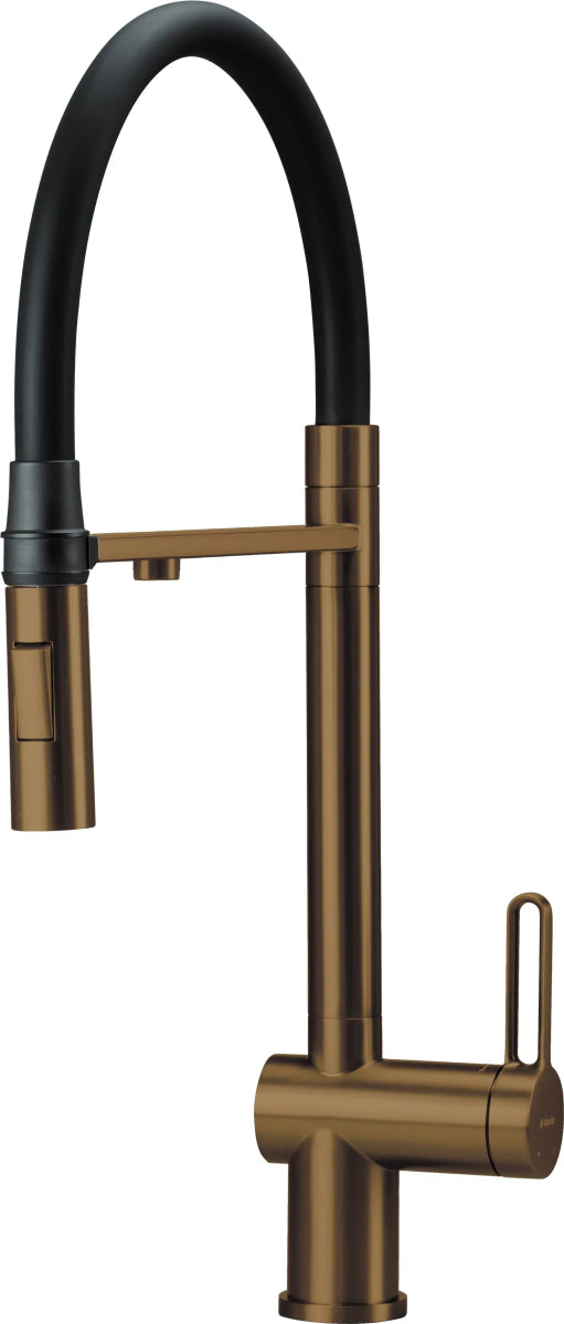 DEANTE Magnetic Küchenarmatur mit flexiblem Auslauf und Wasserfilteranschluss // gebürstete Bronze // BRM - C75M erhältlich bei Twoda Shop