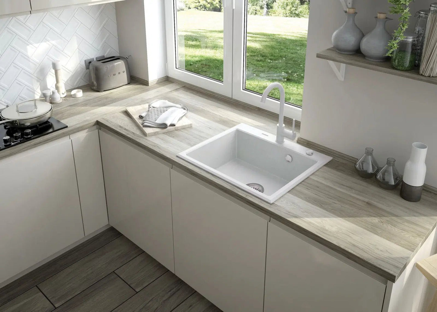 DEANTE Milin Küchenarmatur // Bianco // BEU - W62M erhältlich bei Twoda Shop