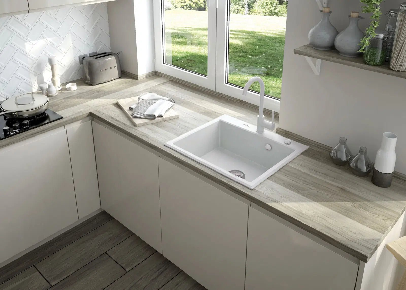 DEANTE Milin Küchenarmatur // Bianco // BEU - W62M erhältlich bei Twoda Shop